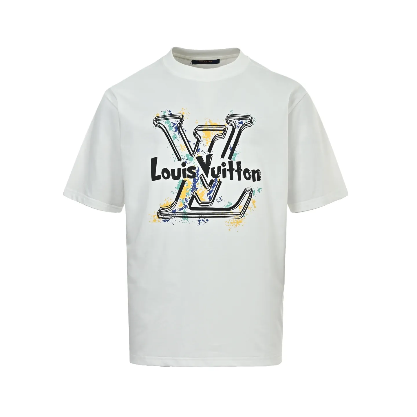 Louis Vuitton/Louis Vuitton graffiti large logo printed short sleeves